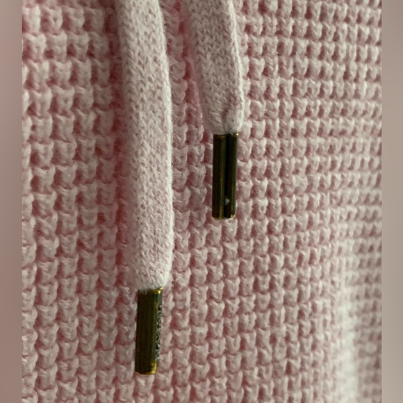 LAUREN by RALPH LAUREN cowl neck baby pink sweater, XL w/ brand new earrings - Picture 3 of 5